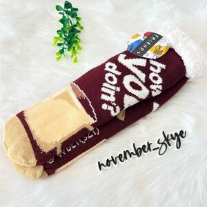 FRIENDS “How you doin?” Sherpa Lined Socks